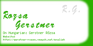 rozsa gerstner business card