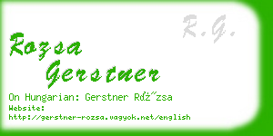 rozsa gerstner business card